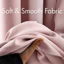 MIULEE Light Pink Room Darkening Curtains Thermal Insulated Drapes Solid Window Treatment Set Grommet Top Light Blocking Blackout Curtain for Living Room/Bedroom 2 Panels 52 x 84 inch Baby Pink