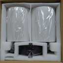 Battery Operated Wall Sconce Set of Two,Wireless Rechargeable Wall Light With Remote Control, Dimmable, 1800K/3000K/4000K/6000K/RGB, Timer, for Living Room, Bedroom, Fireplace, TV, 13.5 Inch, Black