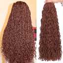 240 Strands Mini Box Braids Crochet Hair Ginger ZiZi Box Braids 18 Inch Micro Locs with Curly Ends 8 Packs Mini Twisted Crochet Hair Curly Braiding Hair Extensions for Women #350