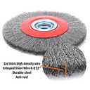 8in Bench Wire Wheel Brush for Bench Grinder Coarse Crimped Steel Wire 0.012" with 1/2" 5/8" 3/4" 7/8" 1"(5sets) Spacer Arbors - 2pack