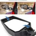 JOYTUTUS Mirrors Doors Off Compatible with 1997-2018 Wrangler TJ JK JKU (Not Fit JL), Doorless Side Mirrors with Black Orange Blue Red Inserts