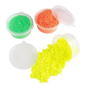 Fun Express Glow-in-the-Dark Fluffy Growing Sand Foam - 4 Pack - Toys and Party Favors