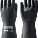 PACIFIC PPE Chemical Resistant Gloves, Heavy Duty Industrial Rubber Gloves, Resist Acid, Alkali and Oil, 12.6", X- Large