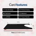 SPOTMINDERS Apple MFi Certified Wallet Tracker 2-Pack Black & Pink (iOS Only) Gifts for Mom 0.07in Works with Apple Find My Rechargeable Tracking Card Slim Item Finder for Mother's Day or Anniversary
