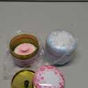 ASUNFO 2 Pcs Body Powder Puff and Container Large Fluffy Powder Puffs with Case Empty Bath Dusting Powder Box for Women Baby Beach Travel Home Pink & Blue