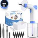 Ear Wax Removal - Ear Cleaner with 4 Pressure Modes, Ear Cleaning Kit with Digital Temperature Display, Safe & Effective Ear Irrigation Flushing System (White)