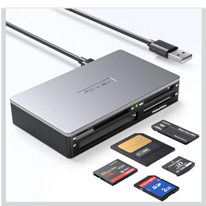 SmartMedia Card Reader Writer All-in-1 USB Universal Multi Card Adapter Slim Hub Read Smart Media, xD, SD, SDHC, SDXC, UHS-I, MMC, MS Pro Duo, CF, MD, Camera Flash Memory Cards For Windows, Mac, Linux
