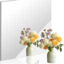 DARENYI 16x16 in Acrylic Mirror Sheet for Wall, 2.5mm Thick Unbreakable Non Glass Body Mirror Tile Self Adhesive Mirror Stickers Rectangular Wall Mirror for Bathroom Bedroom Home Gym Door Decor