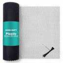 Yoojahow Plastic Mesh Fence Roll Black, 24inx50ft, with 50 Zip Ties