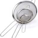 Strainer with Deluxe Wire Handle Stainless Steel - 18.5cm/33cm/39.5 cm, Set of 3 pcs