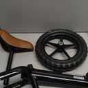 KRIDDO Toddler Balance Bike 2 Year Old,12 Inch Push Bicycle with Customize Plate (3 Sets of Stickers Included), Steady Balancing, Gift Bike for 2-5 Boys Girls, Black