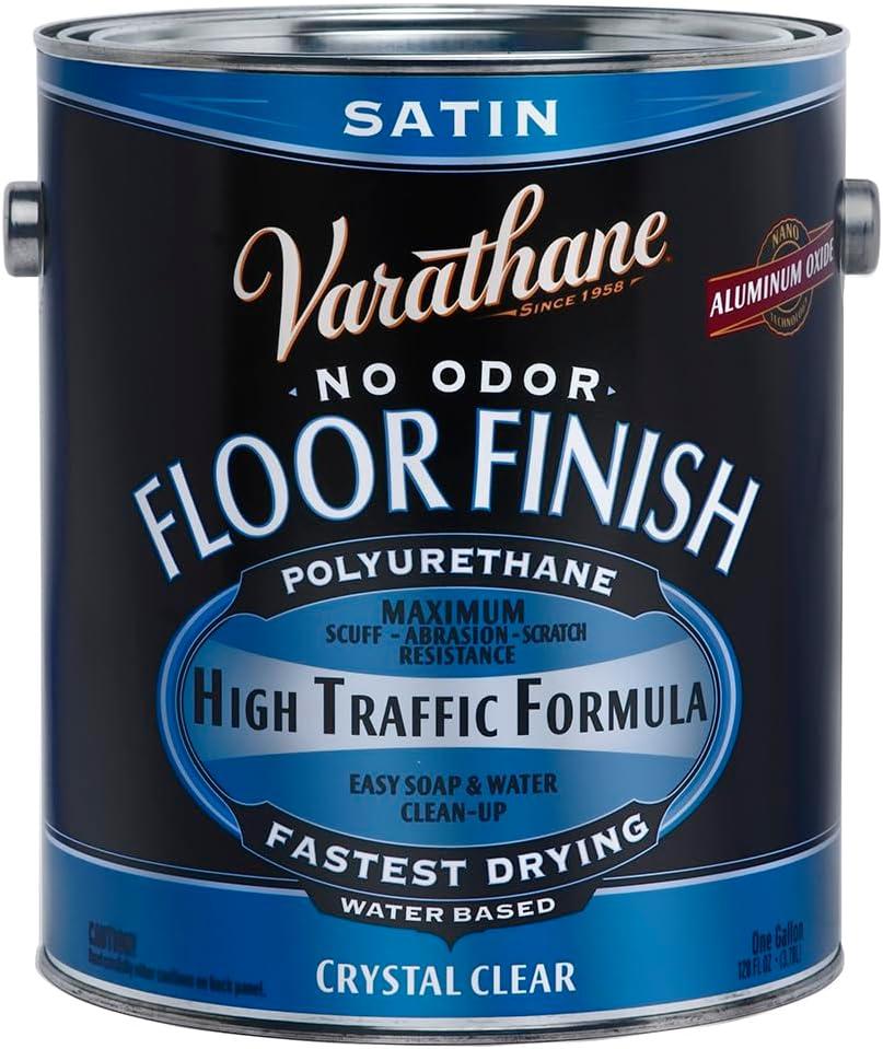 1 gal Rust-Oleum Brands 230231 Clear Varathane, Diamond Water-Based Interior Floor Polyurethane, Satin