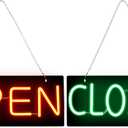 Led Open Signs for Business,Open and Close Double sided Witching,Powered by 5V USB, And Adjustable Bright,Neon Sign for Storefront Window Glass Door Shop Store Florists Bar 15.7'' X 7''