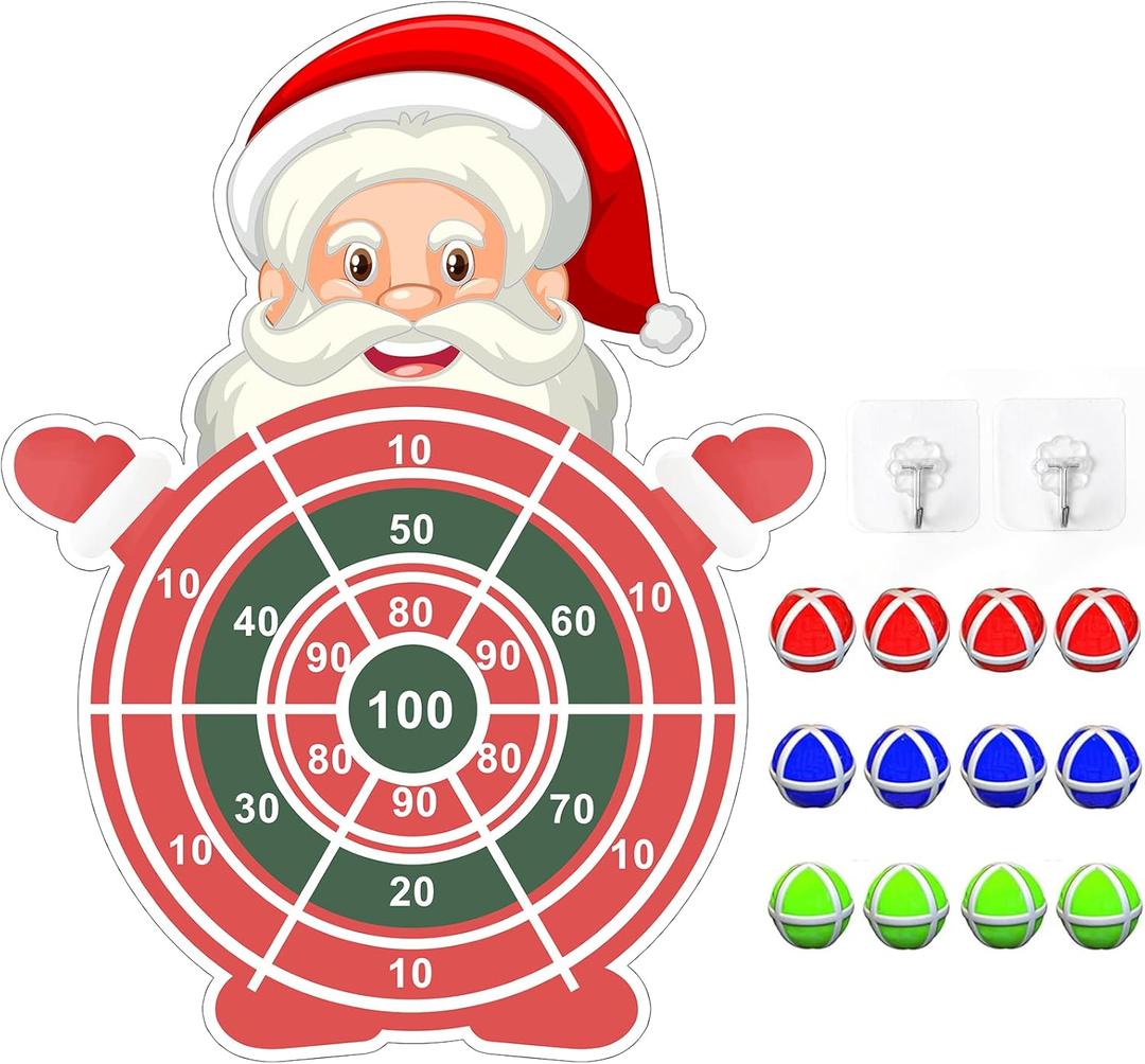 Large Christmas Party Games for Family Kids Adult, Christmas Toys Gifts Dart Board Game Xmas Santa Claus Party Supplies Party Decorations Centerpieces Decor for Boys Girls Activities