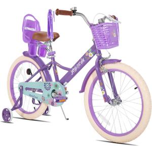 JOYSTAR Little Daisy Kids Bike for Girls Boys Ages 2-10 Years, 12 14 16 20 Inch Girls Bikes with Doll Bike Seat & Streamers, Boys Bike with Flag & Number Plate, Multiple Colors
