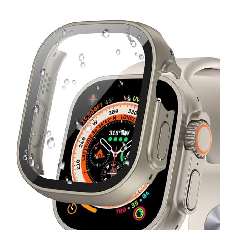 Protector Case Ultra 3 / Ultra 2 / Ultra 49mm Accessories, iWatch Protective Face Cover for Women Men, Tempered Glass Film Hard Bumper for iPhone Watch 49 mm