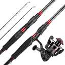 KastKing Brutus Twin-Tip Fishing Rod and Reel Combo, Baitcaster, Spinning & Spincast Combos, IM6 Graphite 2-Piece Rod with Backup Tip Section, EVA Handle, Durable & Sensitive, Freshwater Fishing 3000 Reel, 6'6" M Rod