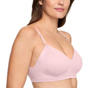 Warner's Womens No Side Effects Underarm and Back-Smoothing Comfort Wireless Lift T-Shirt Bra Rn2231aT-Shirt Bra, Blush, Small