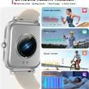 Smart Watch for Men Women Compatible with iPhone Samsung Android Phone 1.69 inch Full Touch Screen IP68 Waterproof Bluetooh Fitness Tracker Heart Rate/Sleep Monitor (Starlight)