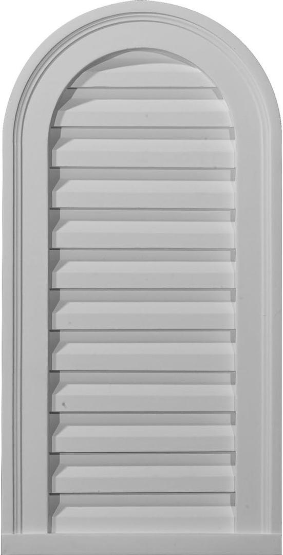 Ekena Millwork 22"W x 32"H x 2 3/8"P, Cathedral Gable Vent Louver, Functional, 22-in. W x 32-in. H