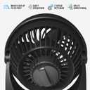 Vornado 133 Small Room Air Circulator Fan, 2 Speeds, Adjustable Head, Table Fan for Desk, Nightstand, Black