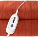 Electric Heated Blanket Full Size 72x84 Microplush Cover Blanket 4 Heat Settings & 10 Hours Auto Off, Cozy & Breathable, Warm All Night, Orange