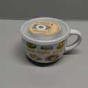 Silver Buffalo Sanrio Gudetama Burp Late Night Snack Lazy Egg Ceramic Soup Mug with Vented Plastic Lid, 24 Ounces