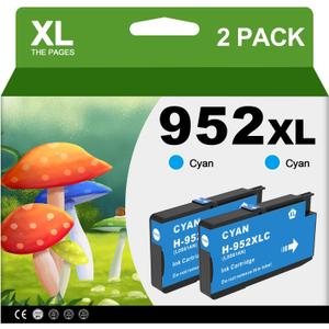NEXTPAGE 952XL Cyan Ink Cartridges 2 Pack Replacement for HP 952 XL High-Yield Ink Compatible for HP Officejet Pro 7740 8720 8710 8210 8715 8740 8702 8730 8725 Printers