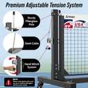 Tournament-Grade Pickleball Net, IFP/USAPA Standards Regulation Size, Rust-Resistant Aluminum Frame with Hand-Crank Tension System for Semi-Permanent or Mobile Court Use