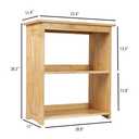 YCICI Rustic Bedside Table with Storage Shelf, Wood End Table for Bedroom & Living Room, Narrow Farmhouse Side Table, Modern Nightstand for Bedroom, Living Room and Office (Natural)