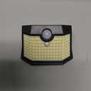 HMCITY 120 LED Outdoor Solar Lights with Motion Sensor and 3 Lighting Modes, IP65 Waterproof Wide Solar Wall Lights Ideal for Garden Patio Yard (Front Button 6Packs, Black Shell-Daylight White)