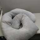 Momcozy Pregnancy Pillows for Sleeping, U Shaped Full Body Maternity Pillow with Removable Cover - Support for Back, Legs, Belly, HIPS for Pregnant Women, 57 Inch Pregnancy Pillow for Women, Grey