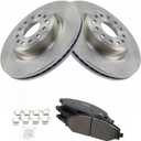 TRQ Front Brake Pad & Rotor Kit Brake Pads Brake Rotor Ceramic Compatible with 2019-2021 Ram 1500