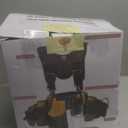 Comfortable Tough Thick 7-Piece Tool Belt with Suspenders 32 Pockets and Loops,1680D Denier Fabric Heavy Duty Tool Belts with Carry Handles, Fits Waists 36-49In, Black and Yellow