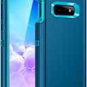 for Galaxy S10E Case,Shockproof 3-Layer Full Body Protection [Without Screen Protector] Rugged Heavy Duty High Impact Hard Cover Case for Samsung Galaxy S10E, Turquoise