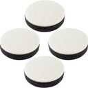 0.65 Inch Self-Adhesive Furniture Riser, Soft Furniture Leg Pads, Round Bed Table Sofa Lift Bed Riser, Adds 0.65 Inch Height with Felt Pad (4Pcs/Black)