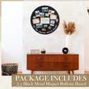 BreezeHug Travel Magnet Board for Wall, 24" Round Display, Black