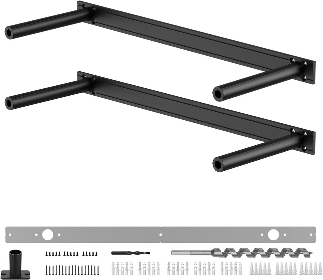 Floating Shelf Bracket Heavy Duty Shelving Brackets,Decorative Floating Shelf Hardware Black,Hidden Metal Shelf Support Bracket Heavy Duty Floating Mantel Bracket,200lbs (18X8X1.2-Starter Jig)