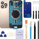 Perzework Rear Back Glass Replacement for iPhone 16 Pro Max 6.9-inches + Pre-Installed Plate and Camera Frame and Lens  (Desert Titanium)