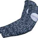 SANDIAN, Cooling Arm Sleeves, Cooling Fabric, UPF 50 Protection, Breathable, One Size Fits, for Men Women, Golf Theme, Size: L