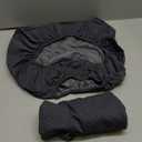 Smiry Waterproof Seat Covers for Dining Room Chairs Set of 2, Stretch Jacquard Removable Washable Chair Seat Slipcovers Protector, No Rear Covers, Dark Grey