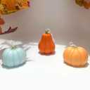 3 Pcs Fall Pumpkin Candles Thanksgiving Pumpkin Shaped Candle Decor Halloween Home Decoration Scented Candles Handmade Wax Candle for Autumn Bedroom Bathroom Party Home Table Decor