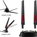 WiFi 6 6E Tri-Band 2.4GHz/5GHz/6E Magnetic Base Antenna for PC Desktop Computer Motherboard WiFi Router, Eifagur