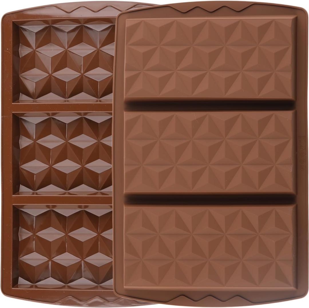 Chocolate Bar Mold Deep Break Apart Pyramid Silicone Chocolate Molds For Chocolate Candy