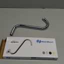 NearMoon S Shaped Shower Head Riser Arm, Shower Extender Arm with Flange, Standard 1/2" Connection- Bathroom Accessory (10 Inch, Chrome)