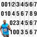 Honoson Adhesive Race Bib 7.5 x 6 Competition Number Bib Adhesive Running Race Number for Marathon Cross Country Running Cycling Mountain Climbing