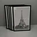 upsimples 12x18 Picture Frame Set of 5, Display Pictures 11x17 with Mat or 12 x 18 Without, Wall Gallery Poster Frames, Black
