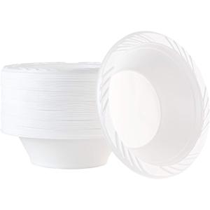 400 Count Disposable 12 ounce White Plastic Soup Bowls