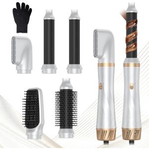 Blow Dryer Brush with Air Style Wrap Hair Styler, Negative Ionic Magic Style Set, Detachable Air Curler