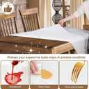 Table Protector Pad with Flannel Backing, Heavy-Duty Vinyl Table Padding Under Tablecloth, Waterproof, Heat Resistant, 90 x 54 inches, Rectangular